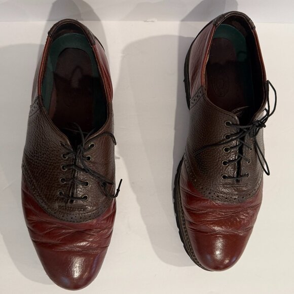 HS Trask Mens 10.5 W Bison Leather Oxford Shoes Made in USA - Picture 1 of 11